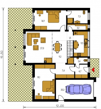 Grundriss des Erdgeschosses - TREND 262